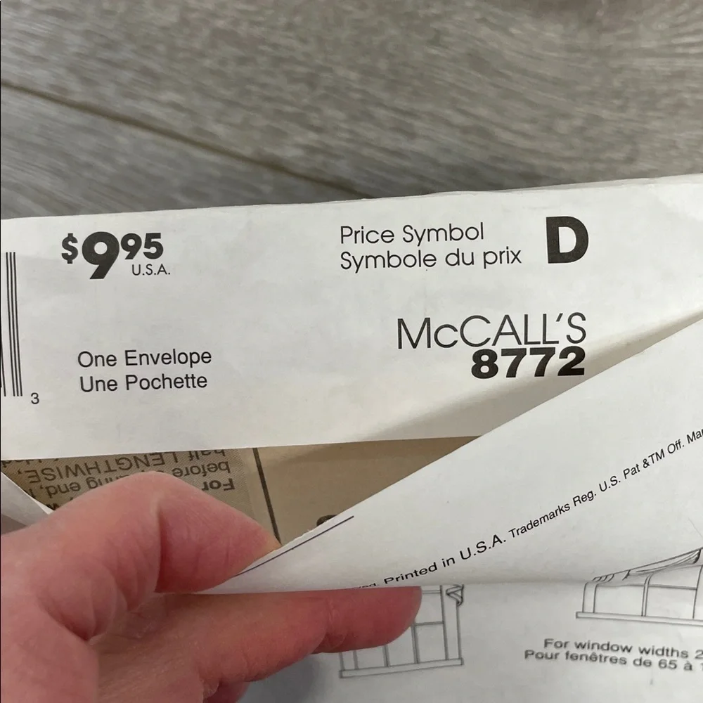 Uncut McCall’s Home Dec In A Sec Window Treatment Patterns 8078 8604 8772 9259 - Picture 12 of 16